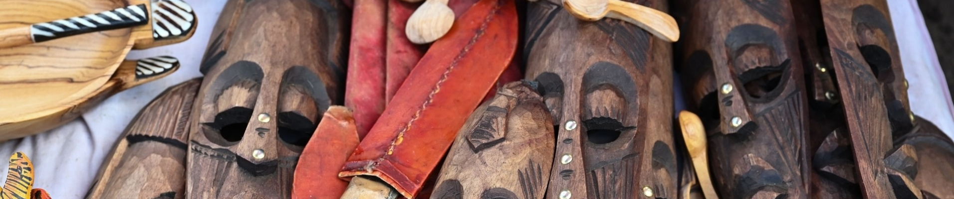 Masks and knives handmade